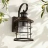 John Timberland Coastal Outdoor Light Fixture Oiled Bronze 14" Seedy Glass Lantern Dusk to Dawn Motion Security Sensor for Exterior Porch -Outdoor Lighting Official Shop unnamed file 3317