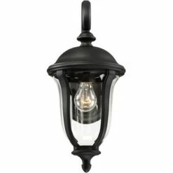 John Timberland Traditional Outdoor Wall Light Fixture Black 16 3/4" Clear Glass Downbridge for Exterior House Porch Patio Deck -Outdoor Lighting Official Shop unnamed file 3332