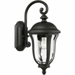 John Timberland Traditional Outdoor Wall Light Fixture Black 16 3/4" Clear Glass Downbridge for Exterior House Porch Patio Deck -Outdoor Lighting Official Shop unnamed file 3333