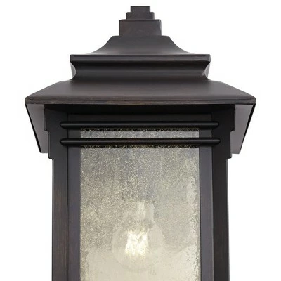 Franklin Iron Works Rustic Farmhouse Outdoor Wall Light Fixture Walnut Bronze Iron 16" Cream Glass for Exterior Patio Porch House 4 Franklin Iron Works Rustic Farmhouse Outdoor Wall Light Fixture Walnut Bronze Iron 16" Cream Glass for Exterior Patio Porch House - Image 2