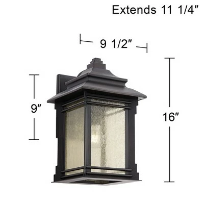 Franklin Iron Works Rustic Farmhouse Outdoor Wall Light Fixture Walnut Bronze Iron 16" Cream Glass for Exterior Patio Porch House 9 Franklin Iron Works Rustic Farmhouse Outdoor Wall Light Fixture Walnut Bronze Iron 16" Cream Glass for Exterior Patio Porch House - Image 7