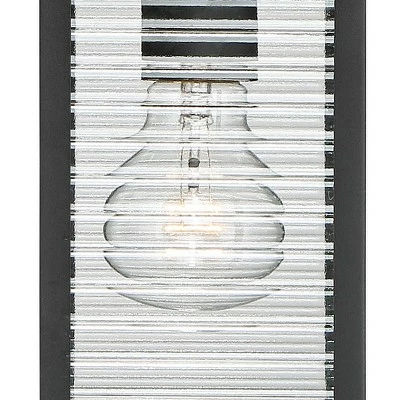 John Timberland Mission Outdoor Wall Light Fixture Textured Black 13 3/4" Clear Stripped Glass Motion Security Sensor for Porch Entryway 4 John Timberland Mission Outdoor Wall Light Fixture Textured Black 13 3/4" Clear Stripped Glass Motion Security Sensor for Porch Entryway - Image 2