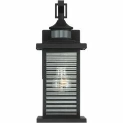 John Timberland Mission Outdoor Wall Light Fixture Textured Black 13 3/4" Clear Stripped Glass Motion Security Sensor for Porch Entryway 12 John Timberland Mission Outdoor Wall Light Fixture Textured Black 13 3/4" Clear Stripped Glass Motion Security Sensor for Porch Entryway -Outdoor Lighting Official Shop unnamed file 3345