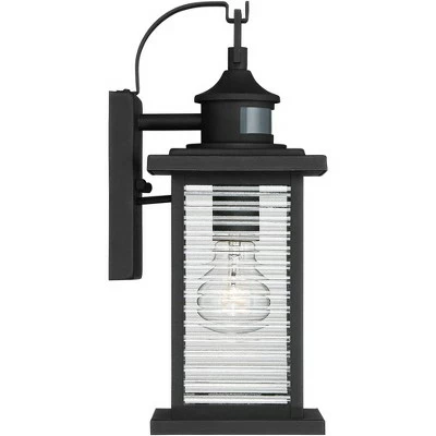 John Timberland Mission Outdoor Wall Light Fixture Textured Black 13 3/4" Clear Stripped Glass Motion Security Sensor for Porch Entryway 8 John Timberland Mission Outdoor Wall Light Fixture Textured Black 13 3/4" Clear Stripped Glass Motion Security Sensor for Porch Entryway - Image 6