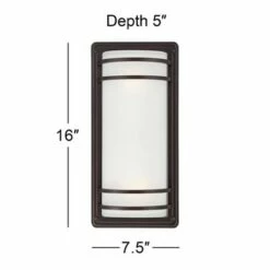 John Timberland Modern Outdoor Wall Sconce Fixture Rubbed Bronze 16" Opal Etched Glass for Exterior House Porch Patio 9 John Timberland Modern Outdoor Wall Sconce Fixture Rubbed Bronze 16" Opal Etched Glass for Exterior House Porch Patio -Outdoor Lighting Official Shop unnamed file 3358