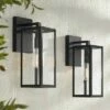 John Timberland Modern Outdoor Wall Lights Fixtures Set of 2 Mystic Black Damp Rated 14" Clear Glass Exterior House Porch Patio 2 John Timberland Modern Outdoor Wall Lights Fixtures Set of 2 Mystic Black Damp Rated 14" Clear Glass Exterior House Porch Patio -Outdoor Lighting Official Shop unnamed file 3359
