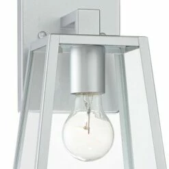 John Timberland Modern Outdoor Wall Light Fixture Sleek Silver Steel 10 3/4" Clear Glass for Exterior House Porch Patio Deck 8 John Timberland Modern Outdoor Wall Light Fixture Sleek Silver Steel 10 3/4" Clear Glass for Exterior House Porch Patio Deck -Outdoor Lighting Official Shop unnamed file 3365