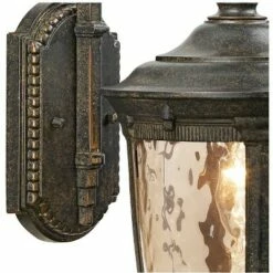 John Timberland Outdoor Wall Light Fixture Bronze 16 1/2" Hammered Glass Sconce for House Deck Patio Porch -Outdoor Lighting Official Shop unnamed file 3371