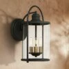 John Timberland Farmhouse Outdoor Wall Light Fixture Black Brass 17" Clear Glass for Exterior House Porch Patio Outside Entryway -Outdoor Lighting Official Shop unnamed file 3376