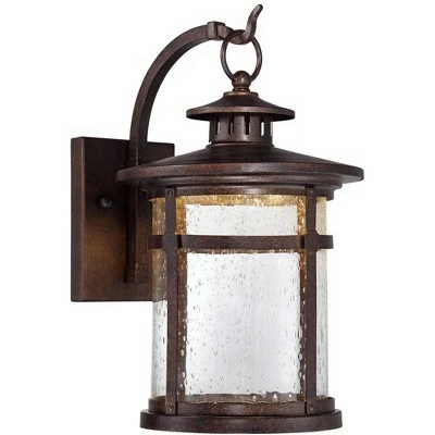 Franklin Iron Works Industrial Vintage Rustic Outdoor Wall Light Fixture LED Bronze 11 1/2" Seedy Glass Exterior House 6 Franklin Iron Works Industrial Vintage Rustic Outdoor Wall Light Fixture LED Bronze 11 1/2" Seedy Glass Exterior House - Image 4