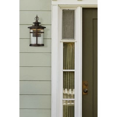 Franklin Iron Works Industrial Vintage Rustic Outdoor Wall Light Fixture LED Bronze 11 1/2" Seedy Glass Exterior House 9 Franklin Iron Works Industrial Vintage Rustic Outdoor Wall Light Fixture LED Bronze 11 1/2" Seedy Glass Exterior House - Image 7