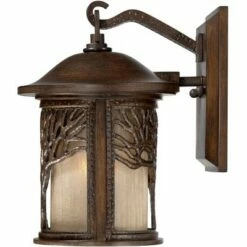 John Timberland Mission Outdoor Wall Light Fixture Bronze Tree Motif 12 1/4" Amber Glass Lantern for Exterior House Porch Patio 10 John Timberland Mission Outdoor Wall Light Fixture Bronze Tree Motif 12 1/4" Amber Glass Lantern for Exterior House Porch Patio -Outdoor Lighting Official Shop unnamed file 3427