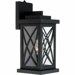 John Timberland Outdoor Wall Light Fixture Black 15" Clear Glass Security Dusk To Dawn for Exterior House Porch Patio -Outdoor Lighting Official Shop unnamed file 3431