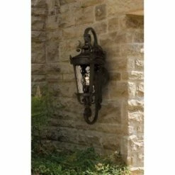John Timberland Traditional Outdoor Wall Light Fixture Black Steel Scroll 19" Clear Hammered Glass for Exterior House Porch Patio -Outdoor Lighting Official Shop unnamed file 3449