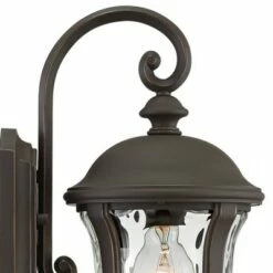 John Timberland Traditional Outdoor Wall Light Fixture Bronze 16 3/4" Clear Hammered Glass for Exterior House Porch Patio Deck -Outdoor Lighting Official Shop unnamed file 3451