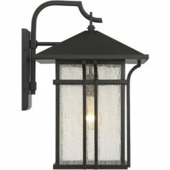 John Timberland Mission Outdoor Wall Light Fixture Painted Bronze 16 1/2" Seeded Clear Glass Lantern for House Porch Patio Deck -Outdoor Lighting Official Shop unnamed file 3486