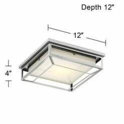 Possini Euro Design Modern Outdoor Ceiling Light Fixture LED Matte Nickel 12" Frosted Bonded Glass Damp Rated for Exterior House 9 Possini Euro Design Modern Outdoor Ceiling Light Fixture LED Matte Nickel 12" Frosted Bonded Glass Damp Rated for Exterior House -Outdoor Lighting Official Shop unnamed file 349