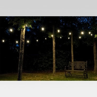 24ct Classic Café Outdoor String Lights Integrated LED Bulb - Black Wire - Enbrighten 5 24ct Classic Café Outdoor String Lights Integrated LED Bulb - Black Wire - Enbrighten - Image 3