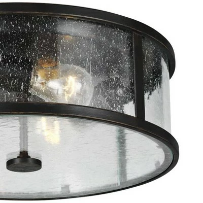 Feiss Dakota 14" Wide Espresso 3-Light Outdoor Ceiling Light 4 Feiss Dakota 14" Wide Espresso 3-Light Outdoor Ceiling Light - Image 2