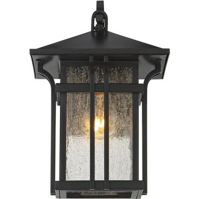 John Timberland Mission Outdoor Wall Light Fixture Painted Bronze 10 1/2" Seeded Clear Glass Lantern for House Porch Patio Deck 5 John Timberland Mission Outdoor Wall Light Fixture Painted Bronze 10 1/2" Seeded Clear Glass Lantern for House Porch Patio Deck - Image 3