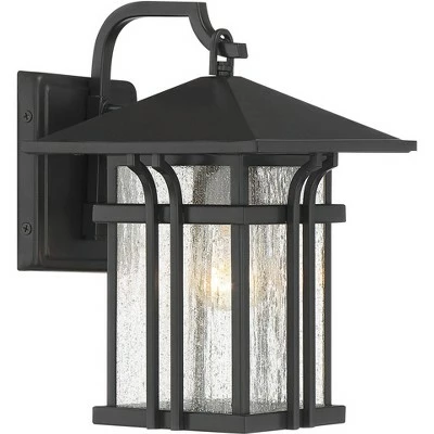 John Timberland Mission Outdoor Wall Light Fixture Painted Bronze 10 1/2" Seeded Clear Glass Lantern for House Porch Patio Deck 6 John Timberland Mission Outdoor Wall Light Fixture Painted Bronze 10 1/2" Seeded Clear Glass Lantern for House Porch Patio Deck - Image 4
