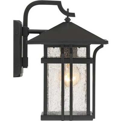 John Timberland Mission Outdoor Wall Light Fixture Painted Bronze 10 1/2" Seeded Clear Glass Lantern for House Porch Patio Deck 7 John Timberland Mission Outdoor Wall Light Fixture Painted Bronze 10 1/2" Seeded Clear Glass Lantern for House Porch Patio Deck - Image 5