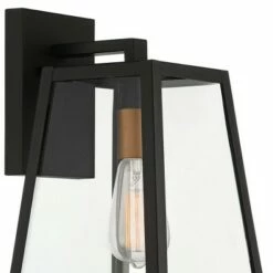 John Timberland Modern Outdoor Wall Light Fixture Mystic Black Gold 13" Clear Glass Panels Exterior House Porch Patio Outside Deck -Outdoor Lighting Official Shop unnamed file 3533