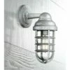 John Timberland Farmhouse Outdoor Wall Light Fixture Galvanized Steel 13 1/4" Caged Clear Glass for Barn House Porch Patio