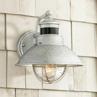 John Timberland Outdoor Wall Light Fixture Farmhouse Galvanized 9" Motion Security Sensor Dusk to Dawn for House Patio Porch 3 John Timberland Outdoor Wall Light Fixture Farmhouse Galvanized 9" Motion Security Sensor Dusk to Dawn for House Patio Porch
