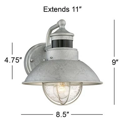 John Timberland Outdoor Wall Light Fixture Farmhouse Galvanized 9" Motion Security Sensor Dusk to Dawn for House Patio Porch 8 John Timberland Outdoor Wall Light Fixture Farmhouse Galvanized 9" Motion Security Sensor Dusk to Dawn for House Patio Porch - Image 6
