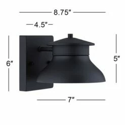 John Timberland Modern Outdoor Wall Light Fixture LED Black 5" Non Glass Dark Sky for Exterior House Porch Patio Deck Barn -Outdoor Lighting Official Shop unnamed file 3558