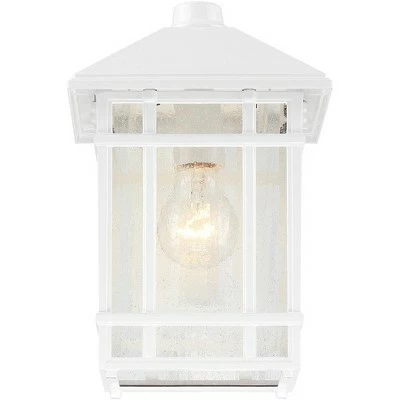 Kathy Ireland Sierra Craftsman 11" High White Outdoor Wall Light 4 Kathy Ireland Sierra Craftsman 11" High White Outdoor Wall Light - Image 2