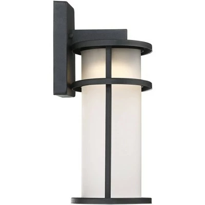 John Timberland Modern Outdoor Wall Light Fixture LED Black 13" Caged White Frosted Glass for Exterior House Porch Patio Deck 5 John Timberland Modern Outdoor Wall Light Fixture LED Black 13" Caged White Frosted Glass for Exterior House Porch Patio Deck - Image 3
