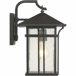 John Timberland Mission Outdoor Wall Light Fixture Painted Bronze 14" Seeded Clear Glass Lantern for House Porch Patio Deck -Outdoor Lighting Official Shop unnamed file 3582