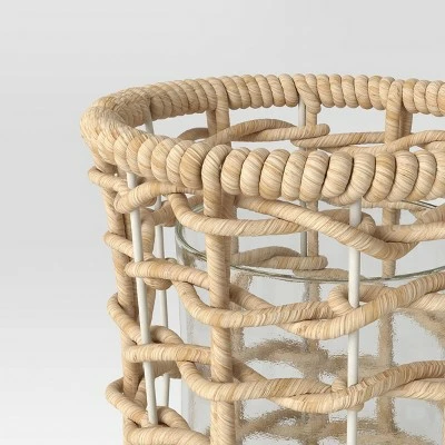 Threshold Designed W/Studio McGee Maize Outdoor Lantern Candle Holders Tan - Threshold™ designed with Studio McGee 5 Threshold Designed W/Studio McGee Maize Outdoor Lantern Candle Holders Tan - Threshold™ designed with Studio McGee - Image 4