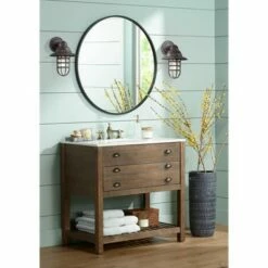 John Timberland Industrial Outdoor Barn Light Fixture Handsome Bronze 13 1/4" Clear Glass for Exterior Patio Porch House -Outdoor Lighting Official Shop unnamed file 3613