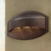 Possini Euro Design Modern Outdoor Wall Light Fixture LED Bronze 11" Wide Eyebrow Dark Sky for Exterior House Porch Patio Deck