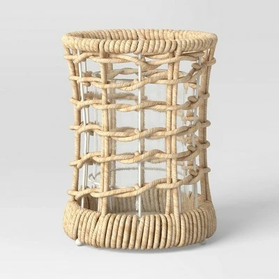 Threshold Designed W/Studio McGee Maize Outdoor Lantern Candle Holders Tan - Threshold™ designed with Studio McGee 7 Threshold Designed W/Studio McGee Maize Outdoor Lantern Candle Holders Tan - Threshold™ designed with Studio McGee - Image 6