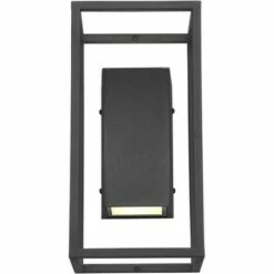 Possini Euro Design Modern Outdoor Wall Light Fixture LED Textured Black Box 14" Sanded Glass Up Down for House Porch Patio Deck -Outdoor Lighting Official Shop unnamed file 3628