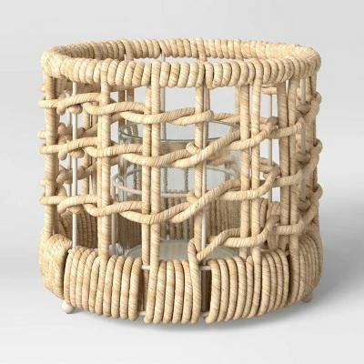 Threshold Designed W/Studio McGee Maize Outdoor Lantern Candle Holders Tan - Threshold™ designed with Studio McGee 8 Threshold Designed W/Studio McGee Maize Outdoor Lantern Candle Holders Tan - Threshold™ designed with Studio McGee - Image 7