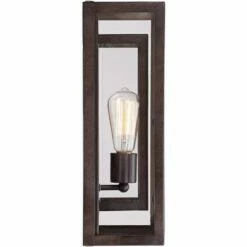 Possini Euro Design Modern Outdoor Wall Light Fixture Bronze Double Box 15 1/2" Clear Glass Exterior House Deck 11 Possini Euro Design Modern Outdoor Wall Light Fixture Bronze Double Box 15 1/2" Clear Glass Exterior House Deck -Outdoor Lighting Official Shop unnamed file 3667