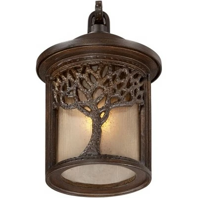 John Timberland Rustic Outdoor Wall Light Fixture Bronze 9 1/2" Tree Etched Glass Sconce for Exterior House Deck Patio Porch Lighting 5 John Timberland Rustic Outdoor Wall Light Fixture Bronze 9 1/2" Tree Etched Glass Sconce for Exterior House Deck Patio Porch Lighting - Image 3