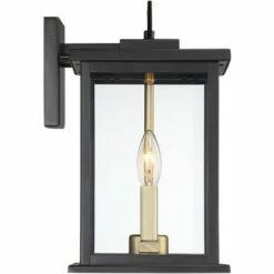 Possini Euro Design Modern Outdoor Wall Light Fixture Black Gold 14" Clear Glass for Exterior House Porch Patio Deck 11 Possini Euro Design Modern Outdoor Wall Light Fixture Black Gold 14" Clear Glass for Exterior House Porch Patio Deck -Outdoor Lighting Official Shop unnamed file 3709