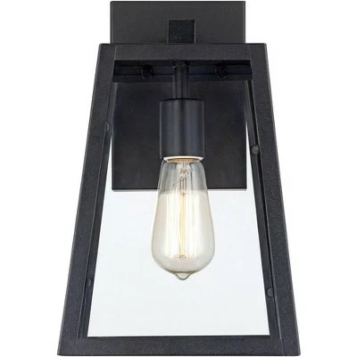 John Timberland Industrial Outdoor Wall Light Fixtures Set of 2 Mystic Black 13" Clear Glass Edison Bulb for House Porch Patio 6 John Timberland Industrial Outdoor Wall Light Fixtures Set of 2 Mystic Black 13" Clear Glass Edison Bulb for House Porch Patio - Image 4