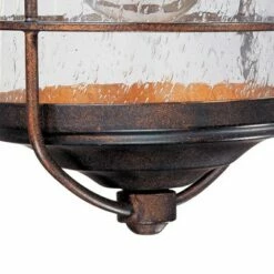 Franklin Iron Works Industrial Rustic Outdoor Light Fixture Vintage Bronze 12" Clear Seedy Glass for Exterior House Porch Patio -Outdoor Lighting Official Shop unnamed file 3738