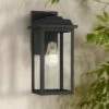 John Timberland Traditional Outdoor Wall Light Fixture Textured Black Metal 15 1/4" Clear Glass Panel Exterior House Porch Patio -Outdoor Lighting Official Shop unnamed file 3741