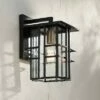 Possini Euro Design Modern Outdoor Wall Light Fixture Black Geometric Frame 12" Seedy Glass for Exterior House Porch Patio Deck 2 Possini Euro Design Modern Outdoor Wall Light Fixture Black Geometric Frame 12" Seedy Glass for Exterior House Porch Patio Deck -Outdoor Lighting Official Shop unnamed file 3762