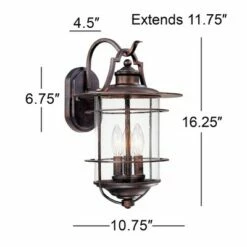 Franklin Iron Works Industrial Rustic Outdoor Light Fixture Bronze 16 1/4" Clear Seedy Glass Lantern for Exterior House Porch 13 Franklin Iron Works Industrial Rustic Outdoor Light Fixture Bronze 16 1/4" Clear Seedy Glass Lantern for Exterior House Porch -Outdoor Lighting Official Shop unnamed file 3771