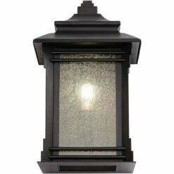 Franklin Iron Works Rustic Farmhouse Outdoor Wall Light Fixture Walnut Bronze 16 1/2" Frosted Cream Glass for House Porch Patio -Outdoor Lighting Official Shop unnamed file 3814
