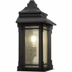 Franklin Iron Works Rustic Farmhouse Outdoor Wall Light Fixture Walnut Bronze 16 1/2" Frosted Cream Glass for House Porch Patio -Outdoor Lighting Official Shop unnamed file 3815